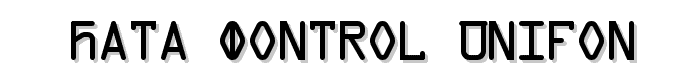 Data Control Unifon font